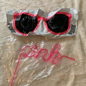 PINK straw & drink holder floater